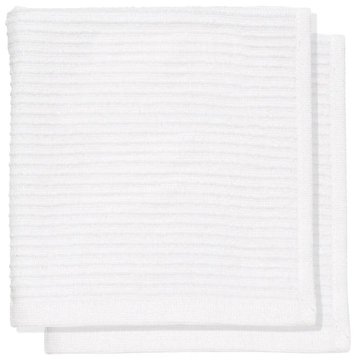 S/2 Dishcloth White Ripple