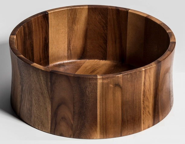 12" Concave Extra Large Wood Salad Bowl